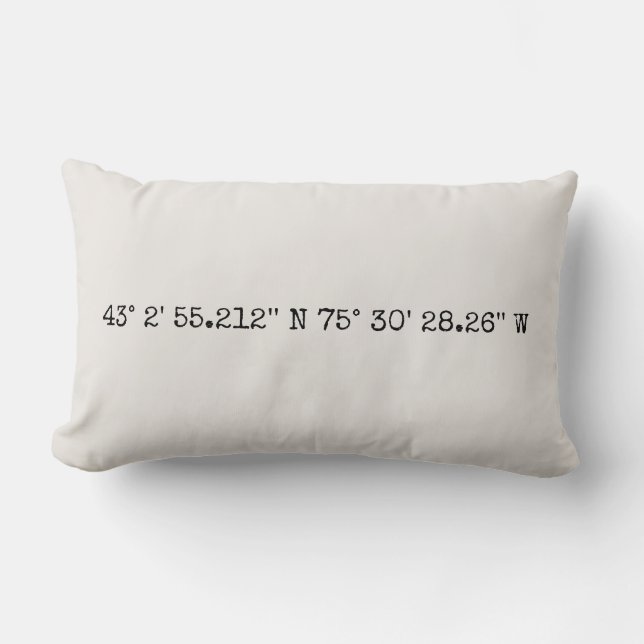 GPS Coordinates Pillow | Special Place Gift (Front)