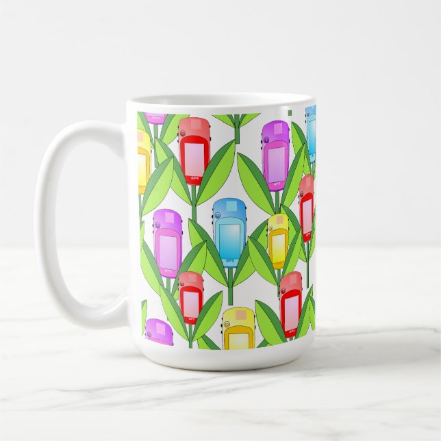 GPS Flowers Coffee Mug (Left)