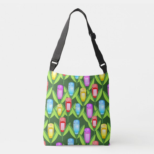 GPS Flowers Crossbody Bag (Front)