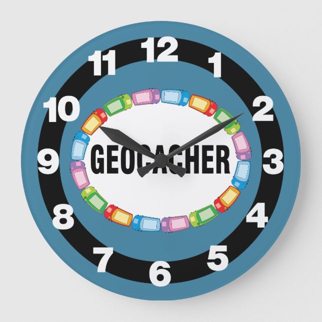 GPS Geocacher Oval Large Clock (Front)