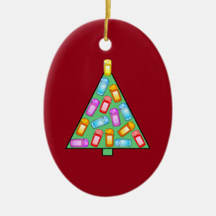 GPS Geocaching Christmas Tree Ceramic Ornament