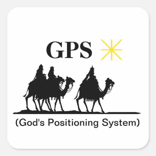 GPS God's Positioning System Stickers (Front)