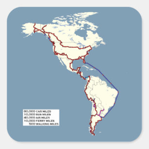 GPS Map Square Sticker