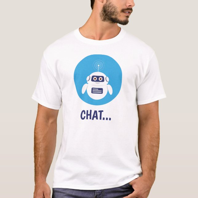 GPT Chatbot - Robot with Artificial Intelligence T-Shirt (Front)