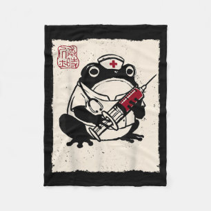 Gpy Frog Funny Nurse Injection Anime Japanese Fleece Blanket
