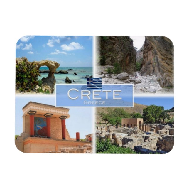 GR Greece - Crete - Knossos - Elafonisi - Magnet (Horizontal)