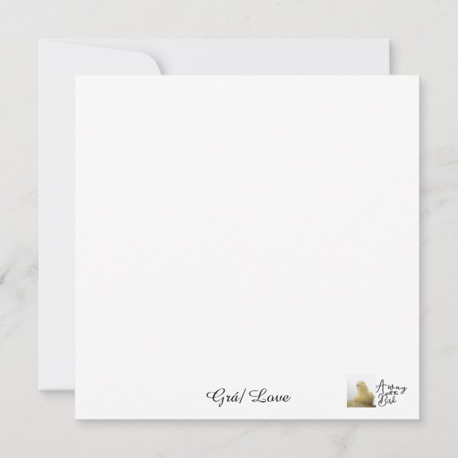 Grá/ Love Flat Card (Back)