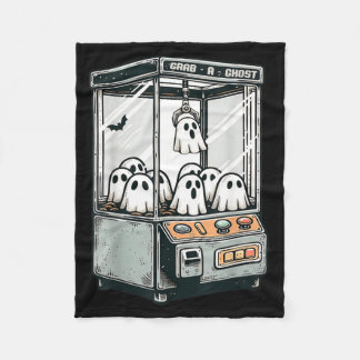 Grab A Ghost Claw Machine Arcade Funny Halloween Fleece Blanket