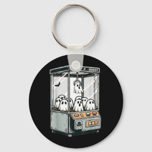 Grab A Ghost Claw Machine Arcade Funny Halloween Key Ring