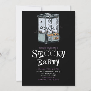 Grab a Ghost Modern Minimalist Halloween Party Invitation