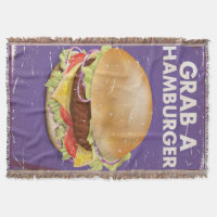 Grab a Hamburger Vintage Food Poster.