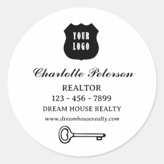 Grab Attention With Real Estate Classic Round Sticker