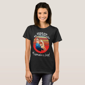 Grab him by the ballot #kamala is brat - Retro T-Shirt