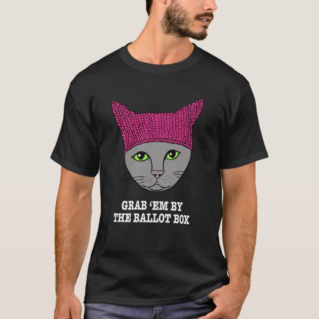 Grab them by the ballot box kitty T-Shirt (Front)