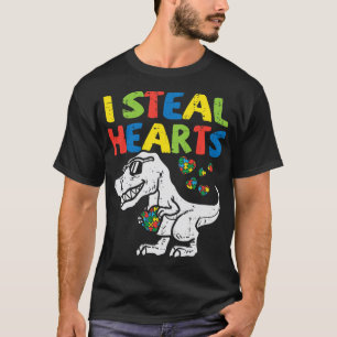 Grab this cute I Steal Hearts Trex Dinosaur T-Shir T-Shirt
