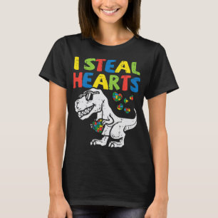 Grab this cute I Steal Hearts Trex Dinosaur T-Shir T-Shirt