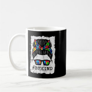 Grab this cute Messy Bun Puzzle Bandanna Be Kind T Coffee Mug