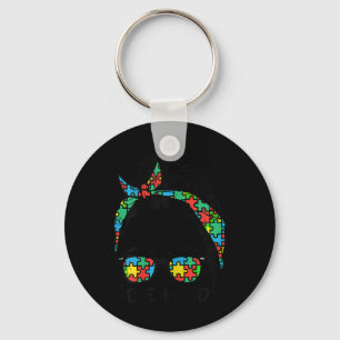 Grab this cute Messy Bun Puzzle Bandanna Be Kind T Key Ring