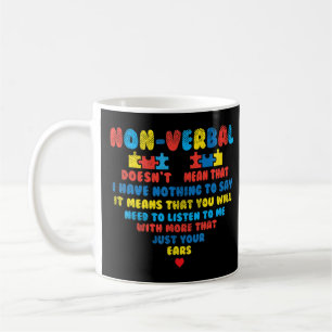 Grab this cute Nonverbal Heart Puzzle Listen T-Shi Coffee Mug