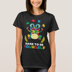 Grab this cute Puzzle Frog Dare To Be Yourself T-S T-Shirt