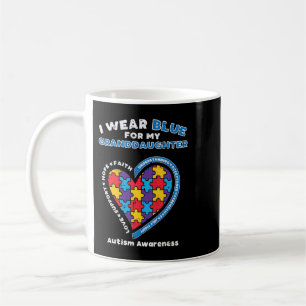 Grab this cute Puzzle Wear Blue For Granddaughter Coffee Mug