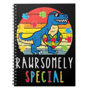 Grab this cute Trex Dino Rawrsomely Special T-Shir Notebook