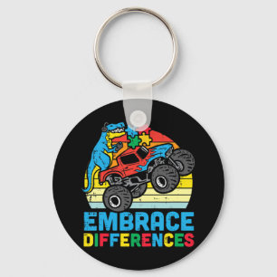 Grab this cute Trex Monster Truck Embrace Differen Key Ring