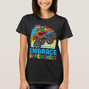 Grab this cute Trex Monster Truck Embrace Differen T-Shirt