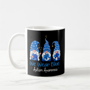 Grab This "Three Gnomes Holding Blue Puzzle Autism Coffee Mug
