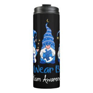 Grab This "Three Gnomes Holding Blue Puzzle Autism Thermal Tumbler