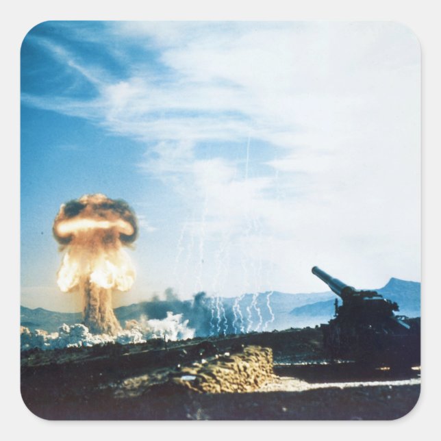 Grable Event Operation Upshot Knothole Atomic Test Square Sticker (Front)