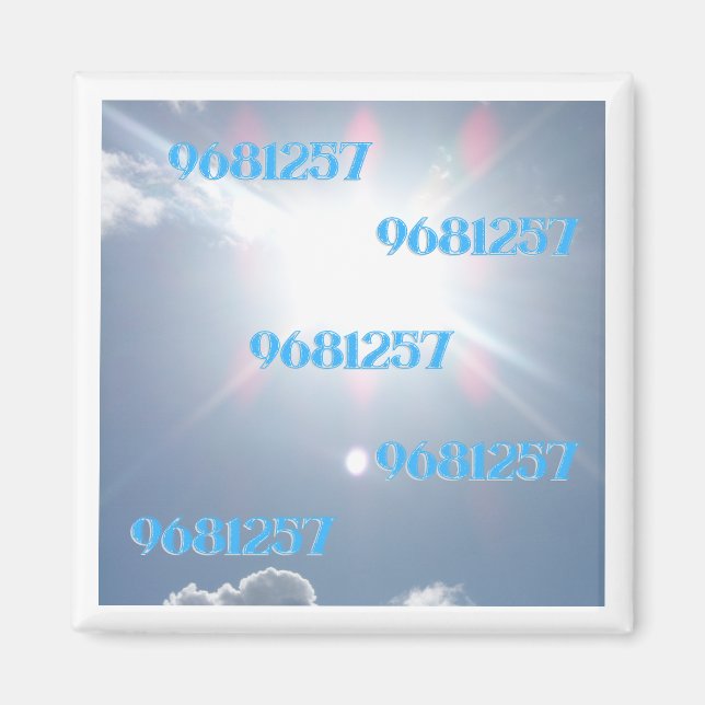 Grabovoi 9681257 Numbers in the Sky  Magnet (Front)