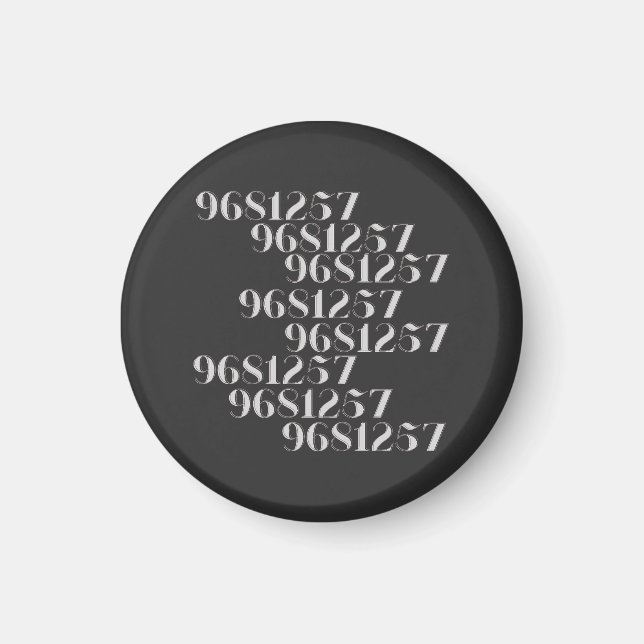 Grabovoi 9681257 Numbers    Magnet (Front)