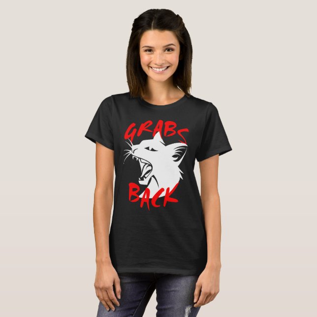 Grabs Back Women’s Basic Dark T-Shirt (Front Full)
