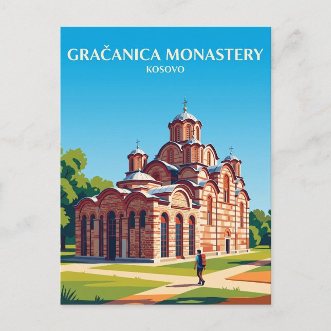 Gračanica Monastery Kosovo Postcard (Front)