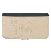 Grace 2 (Beige/Camel) Love Letter Design Samsung Galaxy Wallet Case (Front (Horizontal))