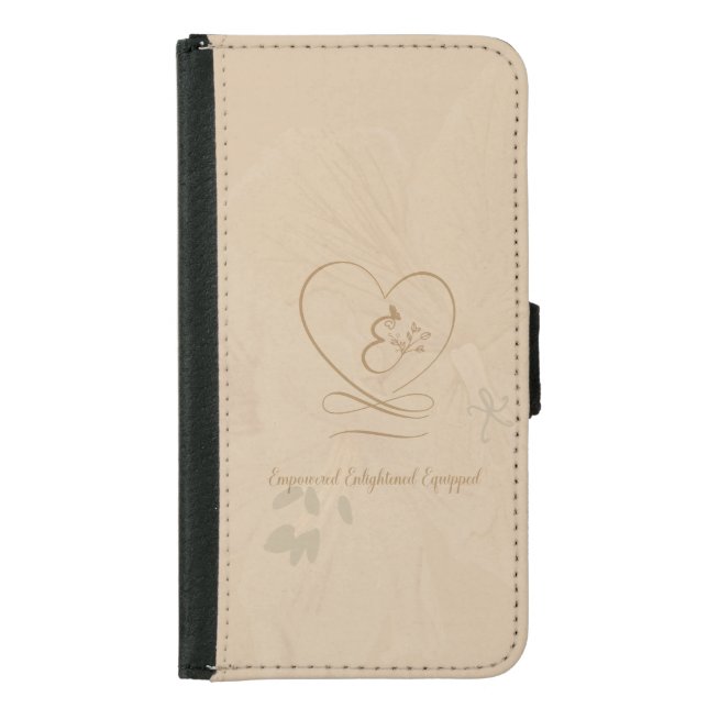 Grace 2 (Beige/Camel) Love Letter Design Samsung Galaxy Wallet Case (Front)
