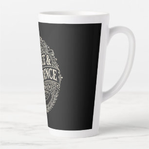 Grace and Confidence Elegant Aesthetic Girl Latte Mug