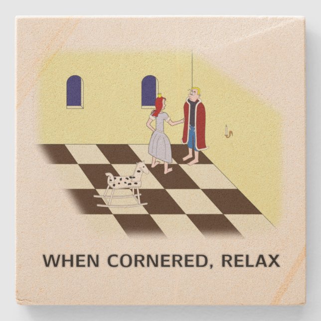 Grace and Duke: Peace Stone Coaster (Front)