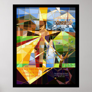 Grace and Mercy Tree of Life Christian art Poster