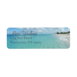 Grace Bay Beach return address labels