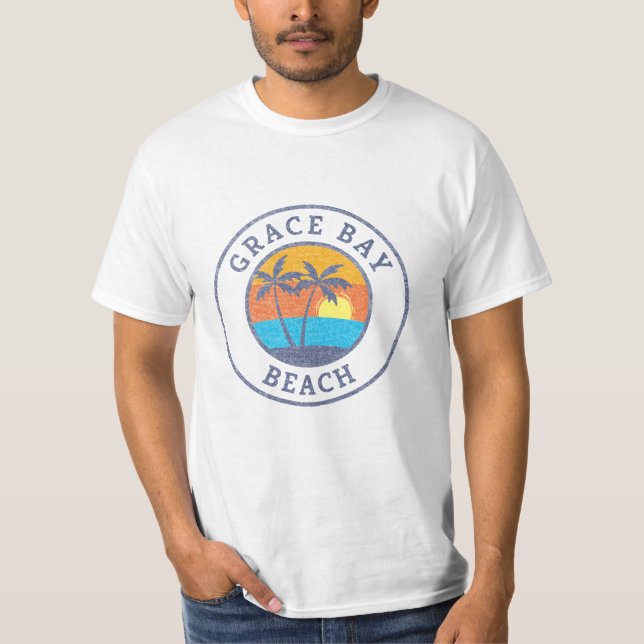  Grace Bay Beach, Turks And Caicos Faded Classic T-Shirt (Front)