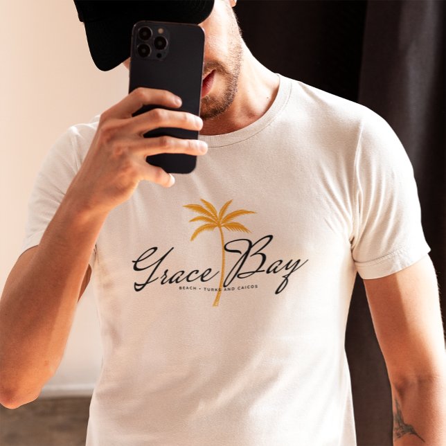 Grace Bay Beach, Turks And Caicos Minimal Vintage T-Shirt (Creator Uploaded)