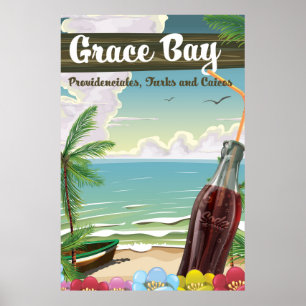 Grace Bay, Providenciales, Turks and Caicos Travel Poster