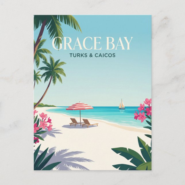 Grace Bay Turks & Caicos Postcard (Front)