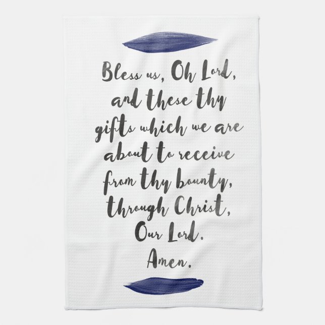 Grace Before Meals Tea Towel (Vertical)