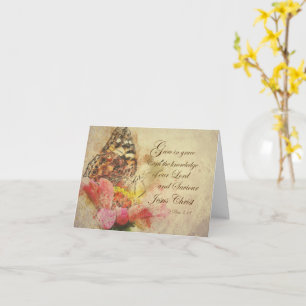 Grace Bible Verse (KJV) Praying for You Christian Card