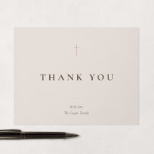 Grace Blush Minimal Cross Religious