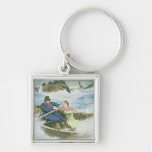 Grace Darling (1815-41) and her father rescuing su Key Ring