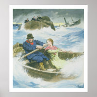 Grace Darling (1815-41) and her father rescuing su